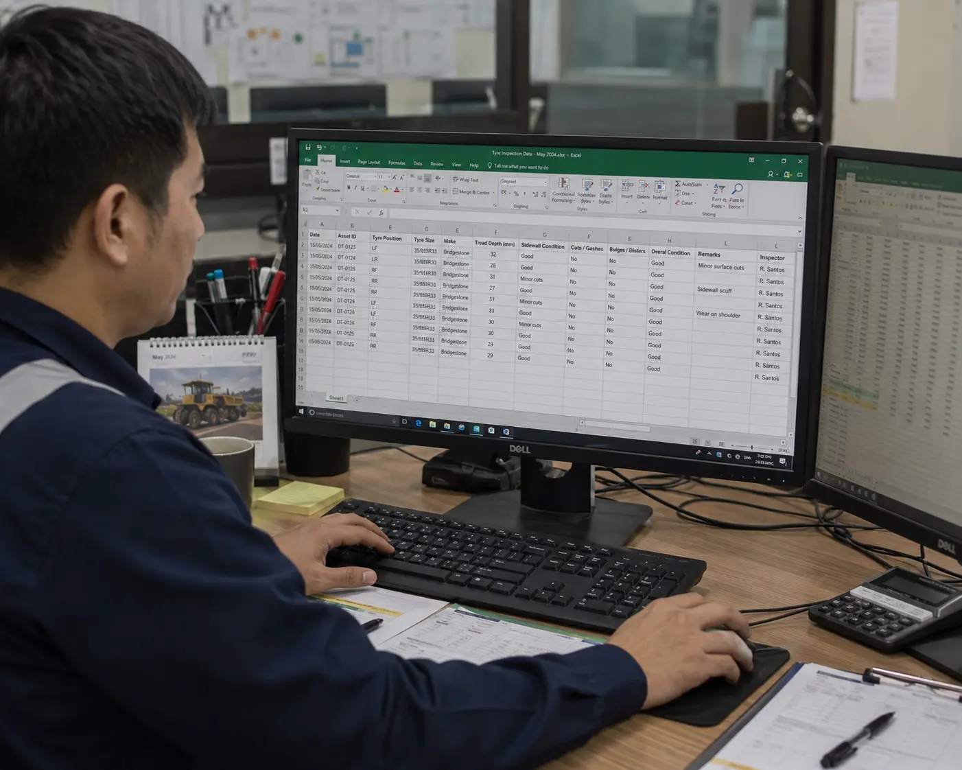 Manual entry into Excel